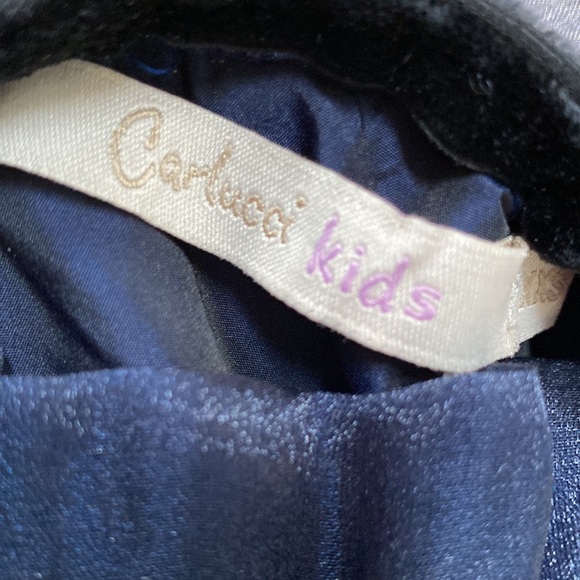 Carlucci kids girls puff sleeve ruffle trim party dress - Picture 7 of 14